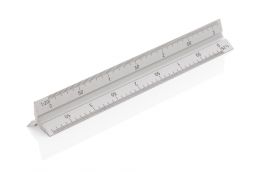 Regla triangular de aluminio de 15 cm